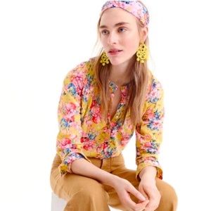 J. Crew Classic Popover Shirt Sz P4 Liberty Floral